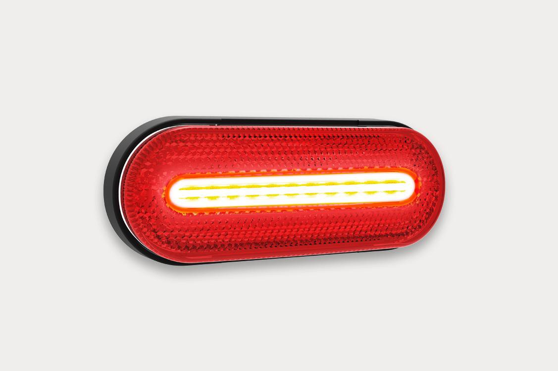 Фонарь габаритный LED красный со светоотражателем FT070CLED FRISTOM