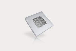 Фонарь для внутреннего освещения салона светодиодный 21-LED, круглый, съёмная рамка серебрянного цвета FT047SLED FRISTOM